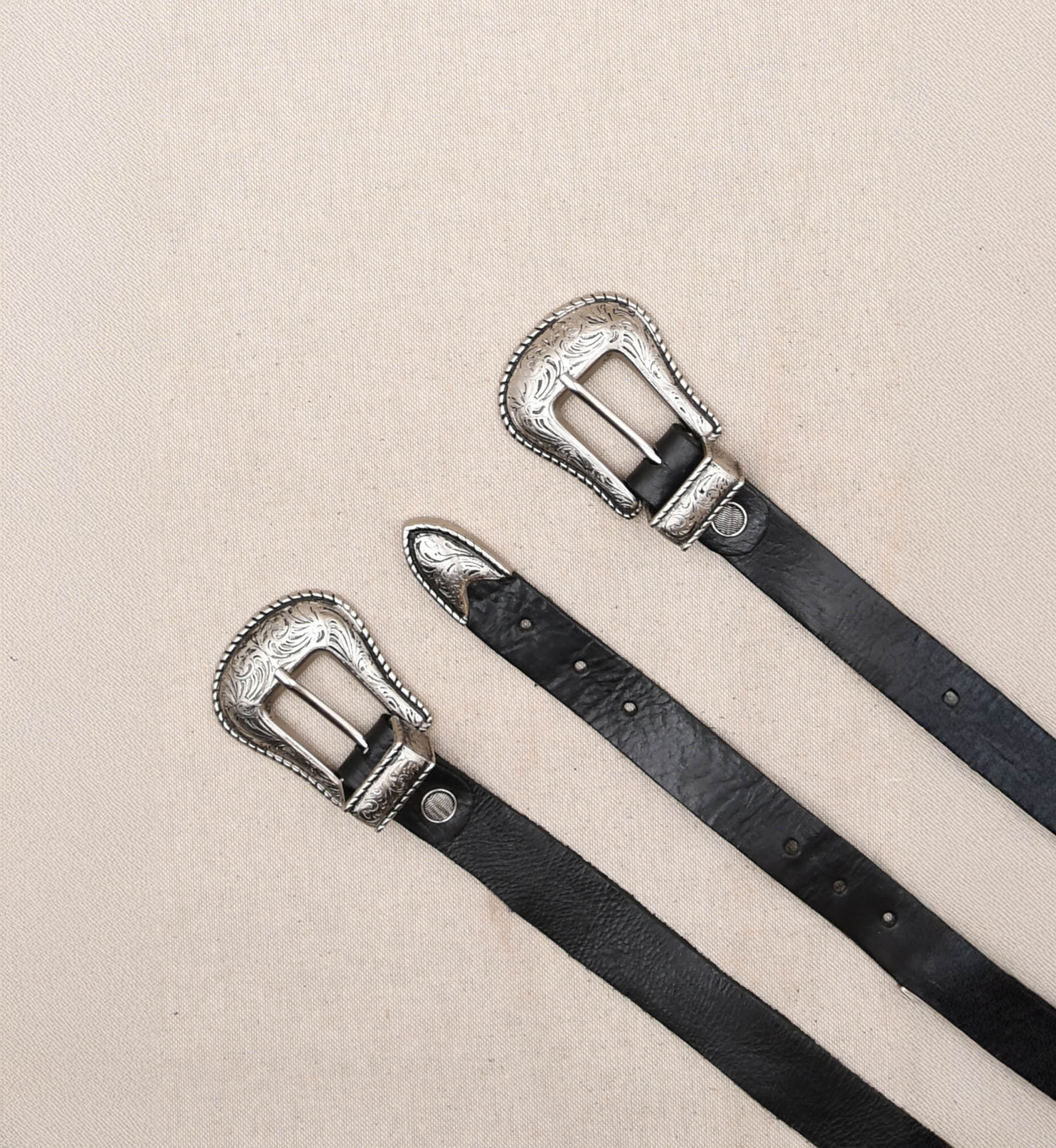 Montana Black Leather Belt - Miss June Paris - 1