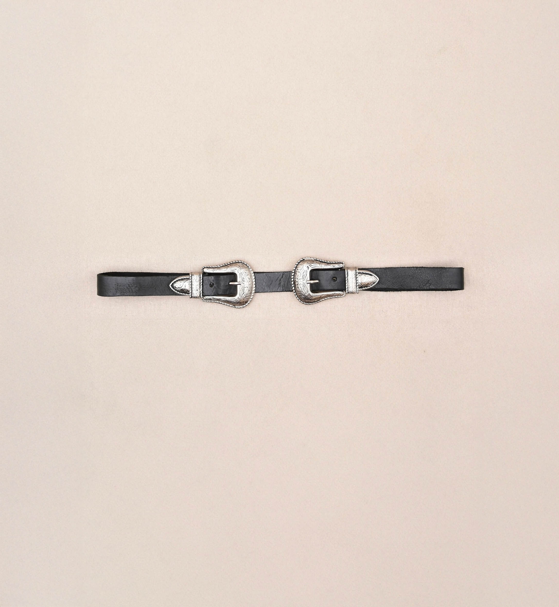 Montana Black Leather Belt - Miss June Paris - 3