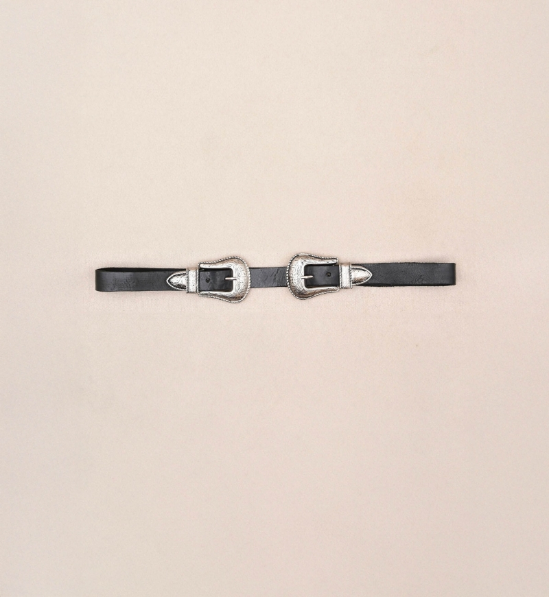 Cinto de Couro Montana Preto - Miss June Paris - 3