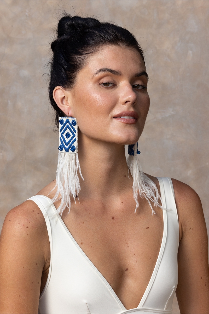 Miss June Paris — Flamingo drop earrings