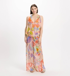 Top Erika – Top de alças finas, em rayon estampado, 100% rayon – Miss June Paris - 2