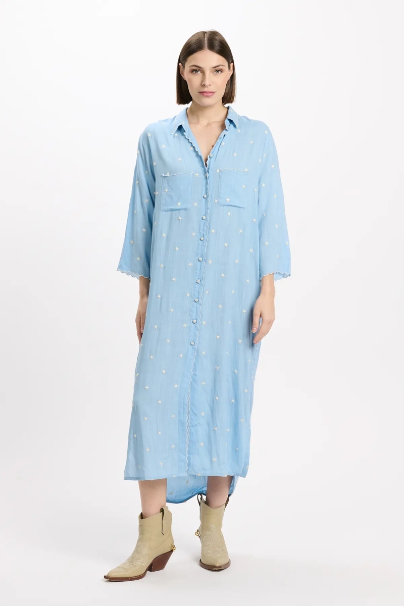 Miss June Paris — Vestido Longo Ginna Azul