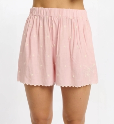 Calções Lumi – Calções com bolsos, em rayon com bordados, 100% rayon – Miss June Paris - 9