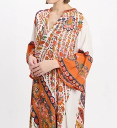 Vestido Lior – Vestido longo de mangas compridas, em rayon estampado, 100 % rayon – Miss June Paris - 8