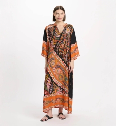 Dress Lior Long Dress With Long Sleeves, 100% rayon printed - Miss June Paris - 4
