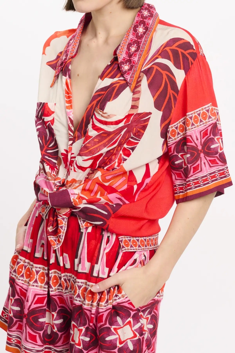 Miss June Paris — Blusa Reese Vermelha