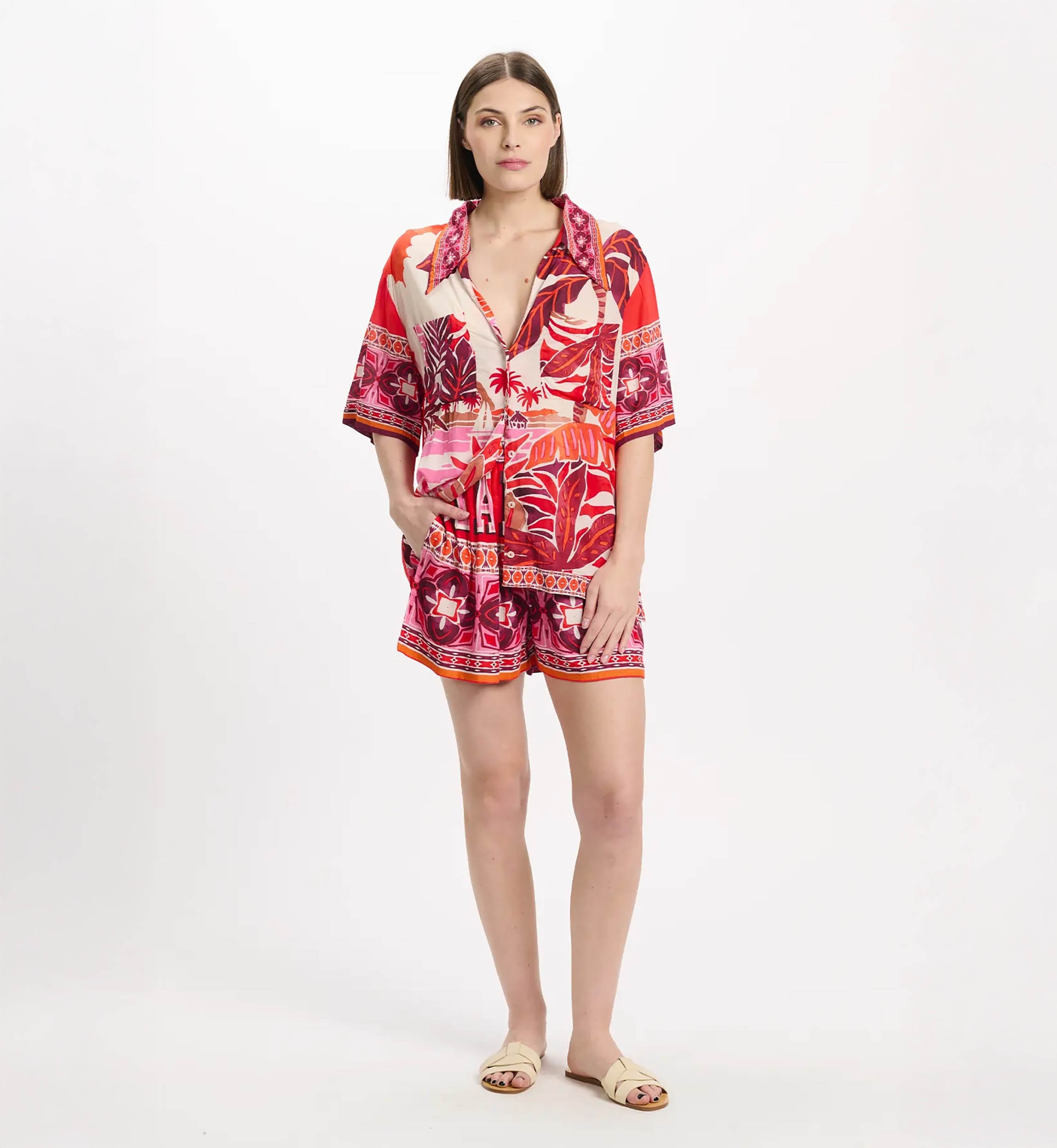 Miss June Paris — Reese Red Blouse