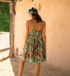 Duo Short Dress, Floral, Cotton, Miss June Paris, 2