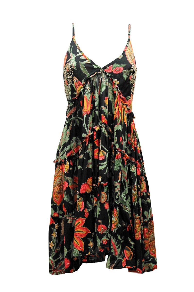 Duo Short Dress, Floral, Cotton, Miss June Paris, 4
