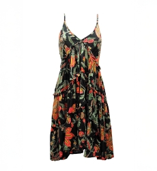 Vestido curto Duo, Floral, Algodão, Miss June Paris, 4