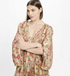 Vestido Opal – Vestido curto com mangas ajustáveis e forro a condizer, em modal com lurex, 100 % modal – Miss June Paris - 3