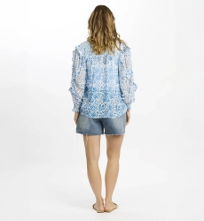Blusa Cosmo – Blusa de mangas compridas com forro, em rayon com lurex e tassels, 100 % rayon – Miss June Paris - 4