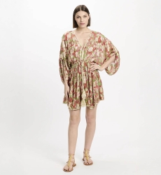 Vestido Opal – Vestido curto com mangas ajustáveis e forro a condizer, em modal com lurex, 100 % modal – Miss June Paris - 2