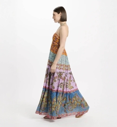 Vestido Bahya – Vestido largo con tirantes finos, de modal estampado, 100 % modal – Miss June Paris - 3