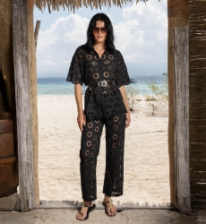 Mira shirt in English embroidery - black - 100% cotton - Miss June Paris - 6