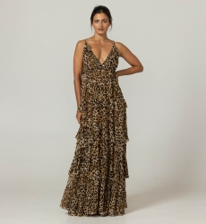 Kasia Long Dress - 100% Georgette Rayon - Miss June Paris - 3