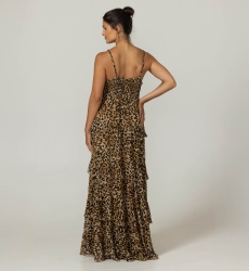 Kasia Long Dress - 100% Georgette Rayon - Miss June Paris - 4