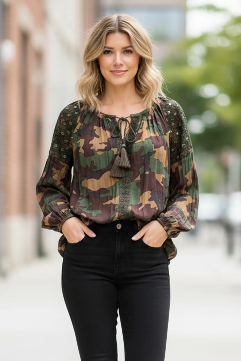 Miss June Paris — Blouse Army