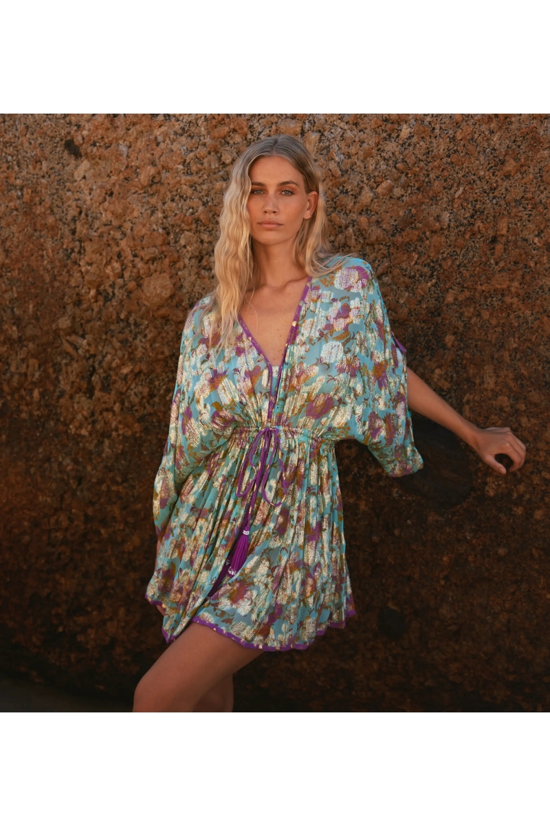 Miss June Paris — Vestido Corto Taylor Aqua