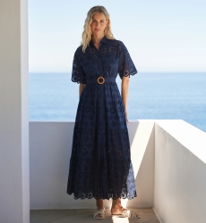 Miss June Paris — Vestido Longo Apoline Navy