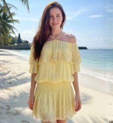 Miss June Paris — Vestido Curto à Beira-Mar