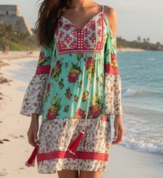 Miss June Paris — Vestido Corto Tropical