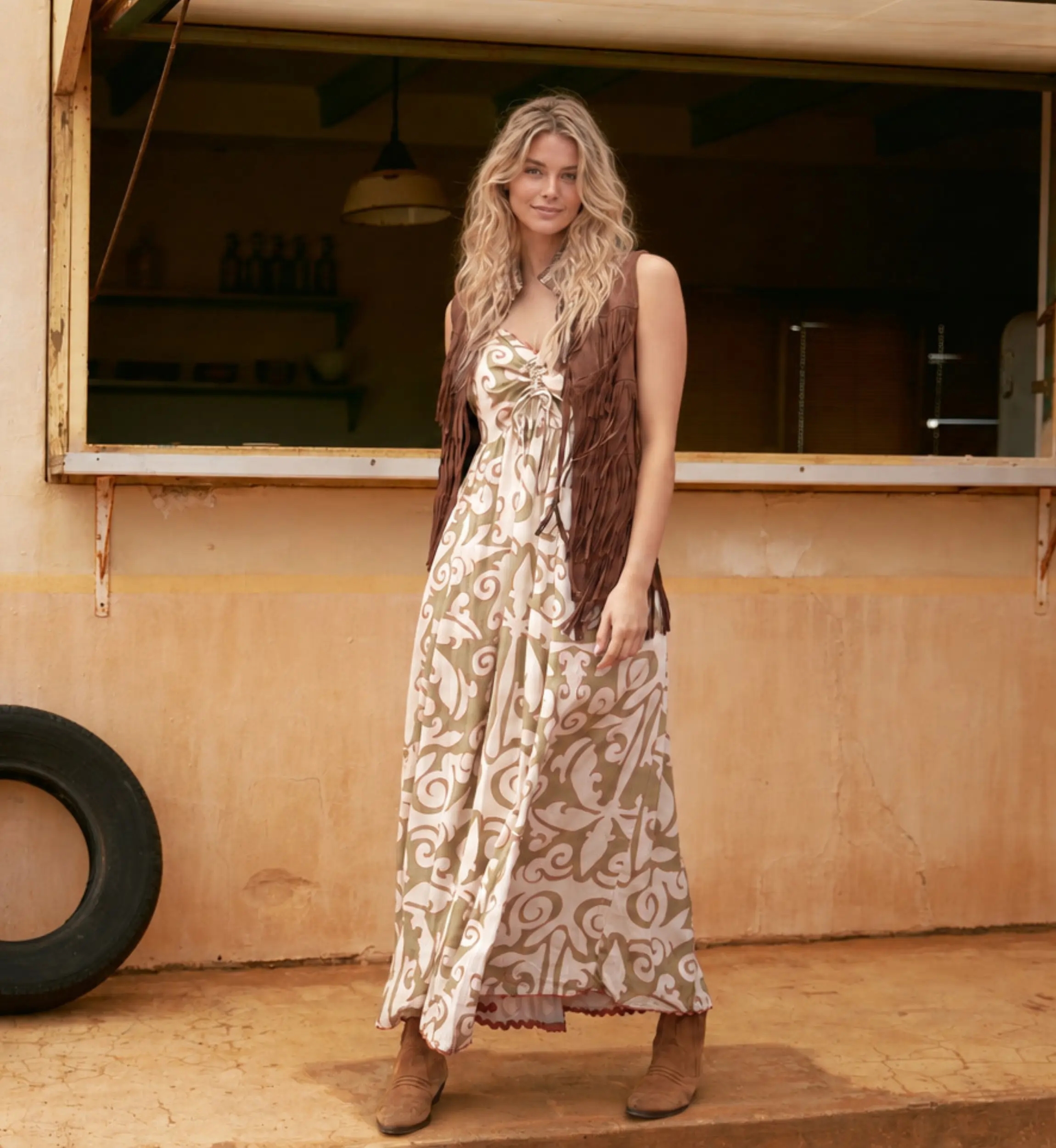 Vestido Longo Becky - Viscose Barroca | Miss June Paris