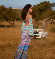 Vestido Longo Stefie - Modal Bohème Chic com Smockagem | Miss June Paris