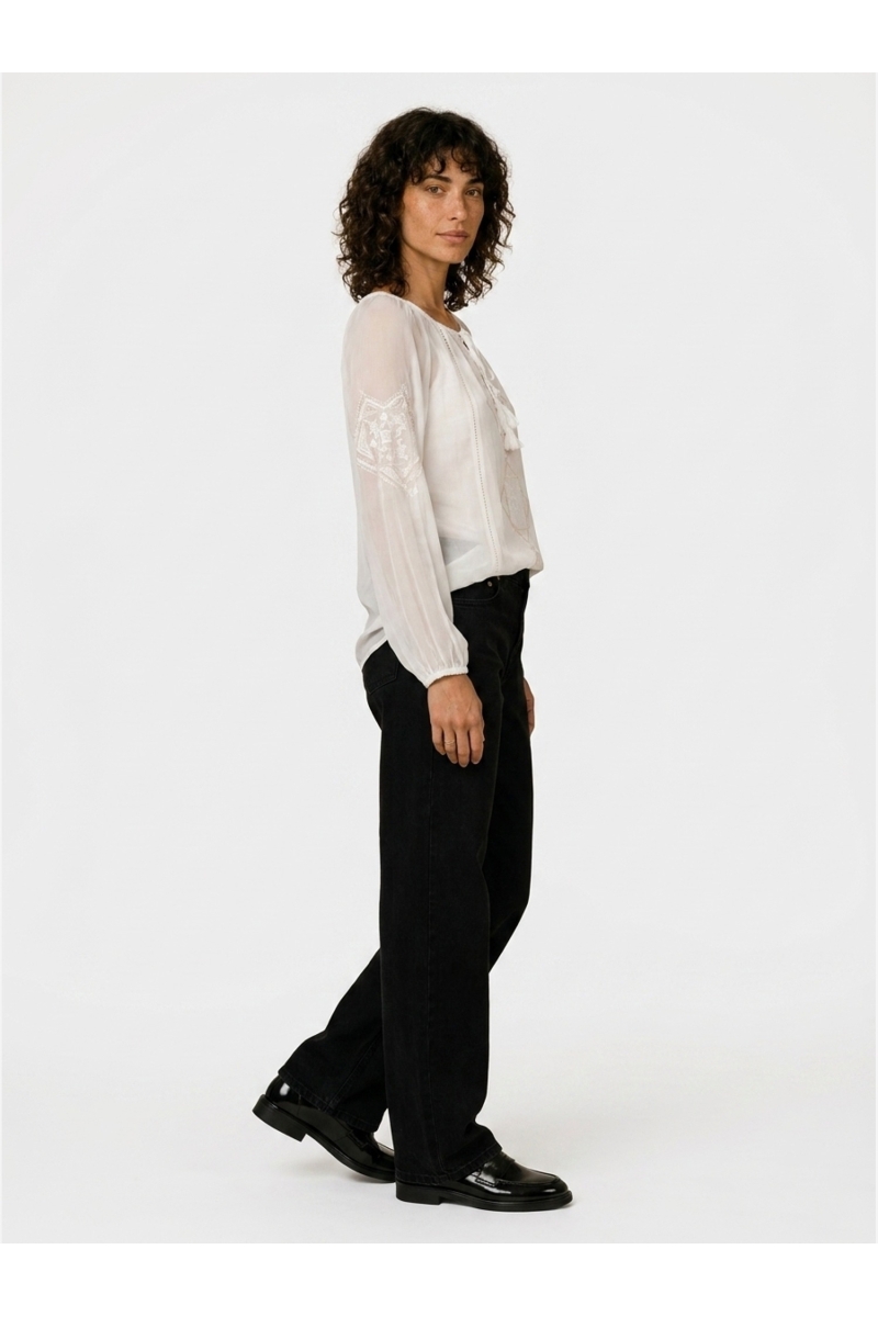 Lindsay Blouse | Embroidered Boho Blouse | Miss June