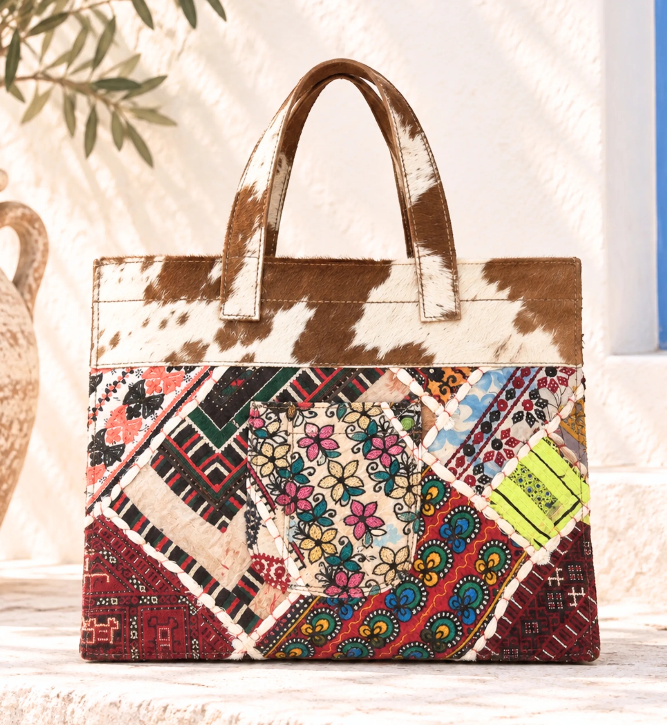 Bolso Patchwork Cuero | Boho Chic | Miss June Paris