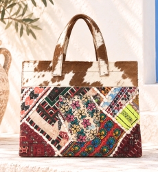 Mala Patchwork Couro | Boho Chic | Miss June Paris