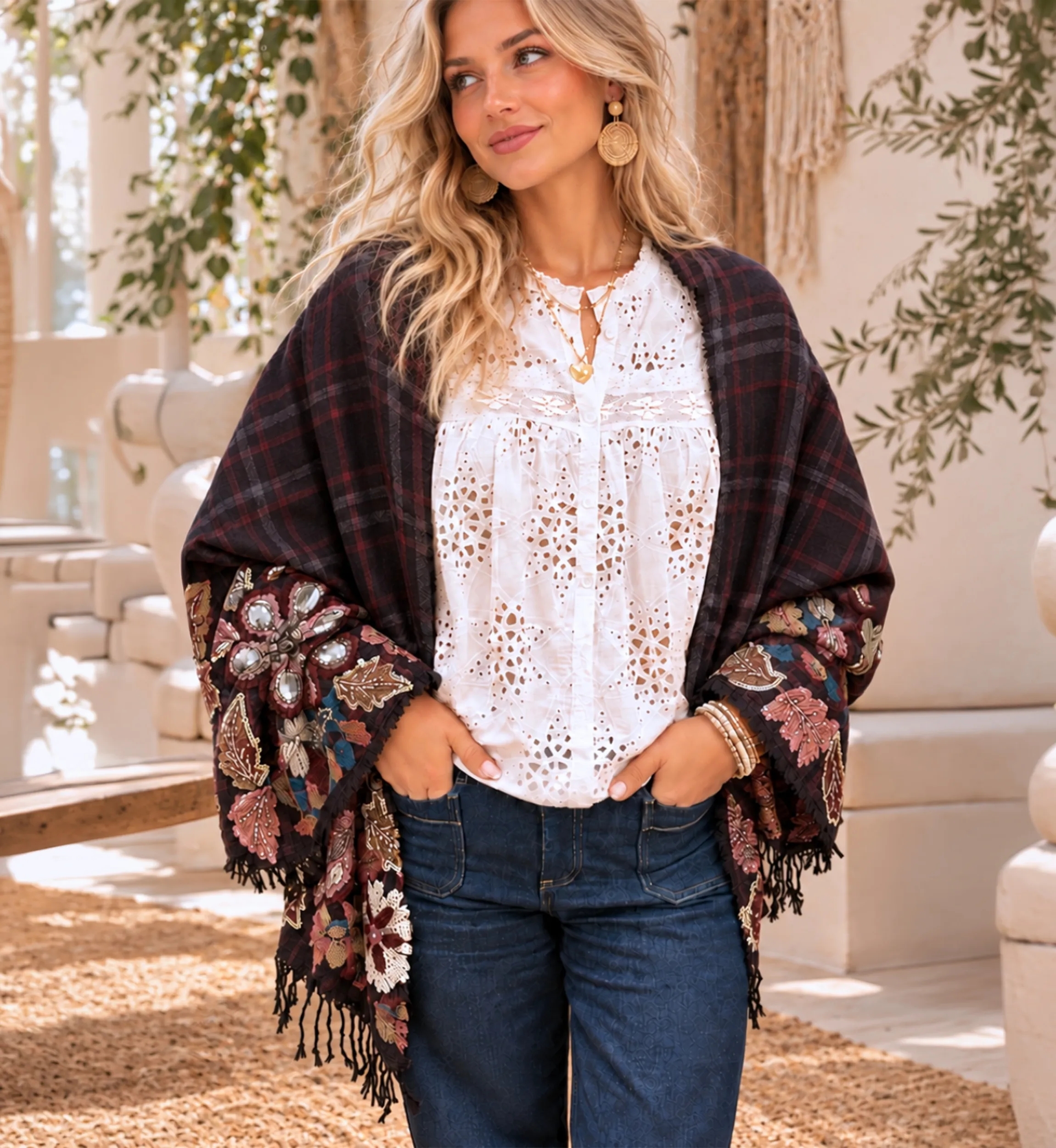 Lucie Scarf | Printed Bohemian Scarf | Miss June Paris