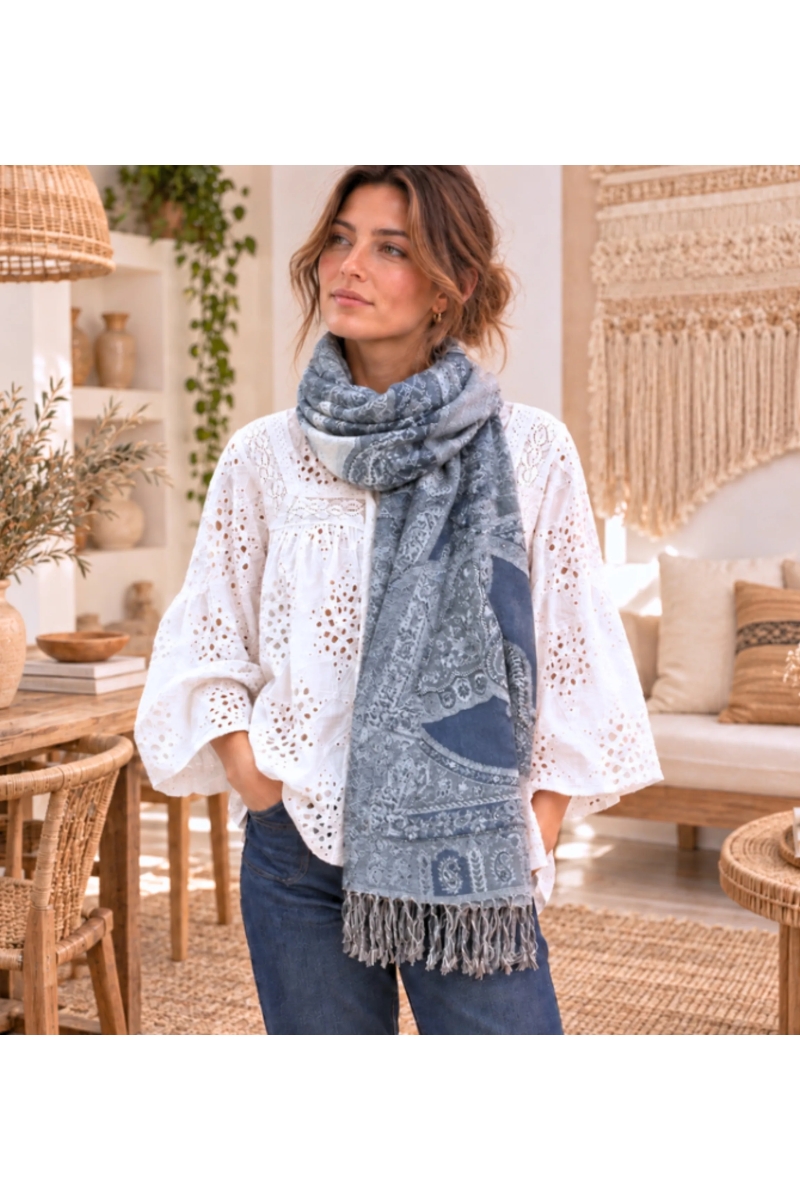 Julie Scarf | Lightweight Bohemian Scarf | Miss June Paris