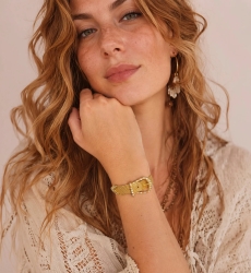 Boucle Gold Mesh Bracelet with Buckle | Miss June Paris