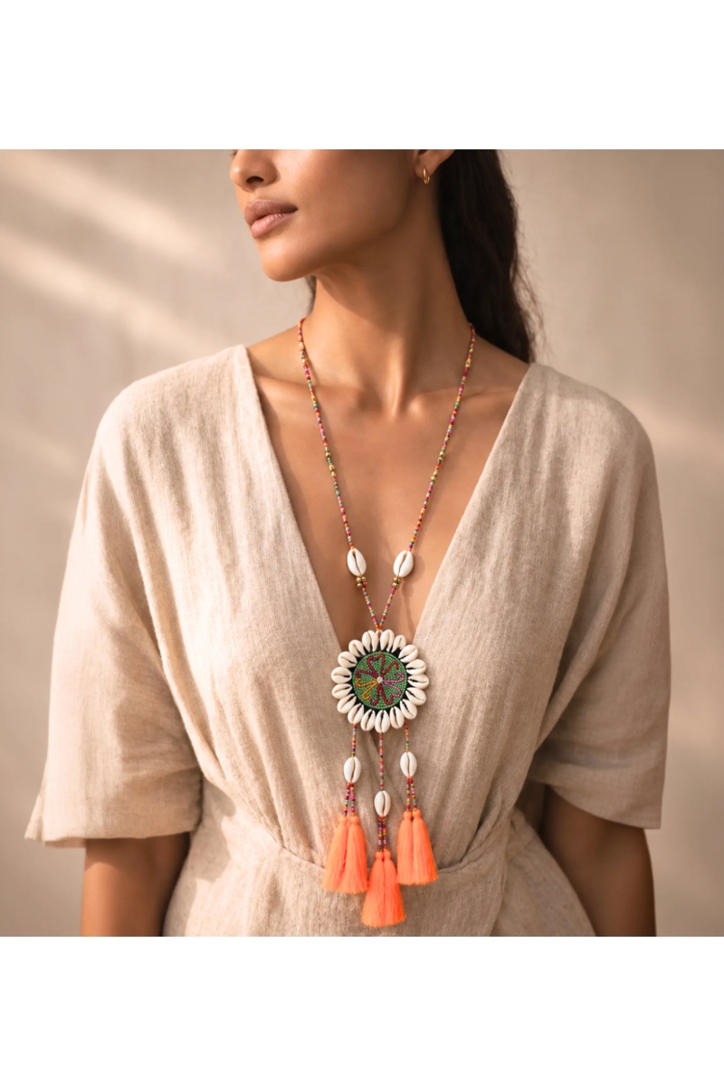 Mokara Long Necklace | Bohemian Sautoir | Miss June