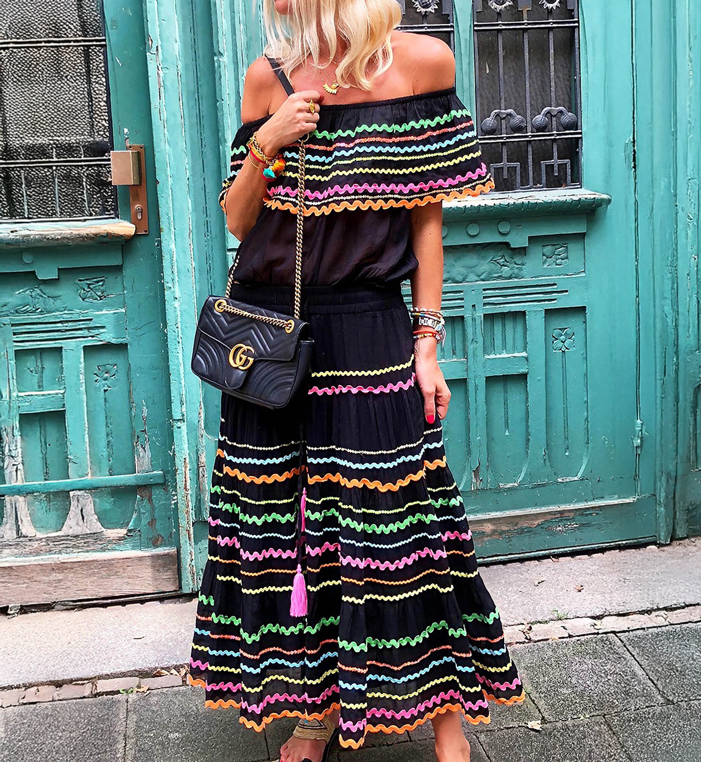 BLOOM Top – Off-Shoulder – Short Sleeve – Bohemian Cotton – Miss June Paris – 3