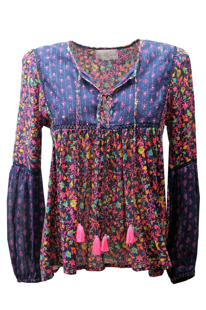 Blusa BUBBLES – Manga larga – Voile de algodón – Bohemia – Miss June Paris – 4