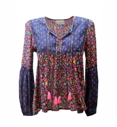 BUBBLES Blouse – Long Sleeve – Cotton Voile – Bohemian – Miss June Paris – 4