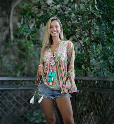 Colar longo boêmio fantasia LENA - Miss June