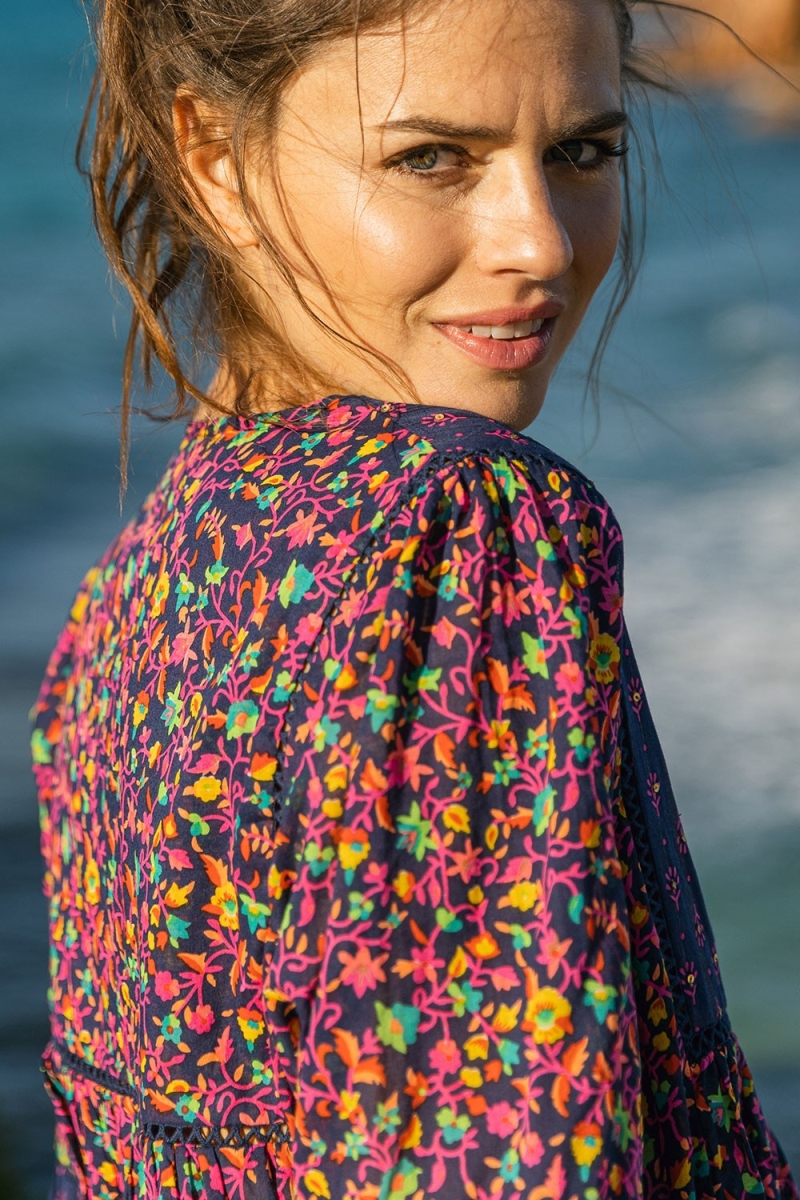 Blusa BUBBLES – Manga larga – Voile de algodón – Bohemia – Miss June Paris – 2