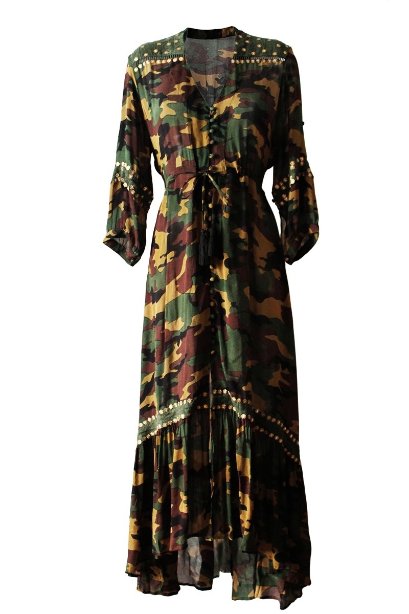 robe longue manche longue boheme SAHARA - Miss June