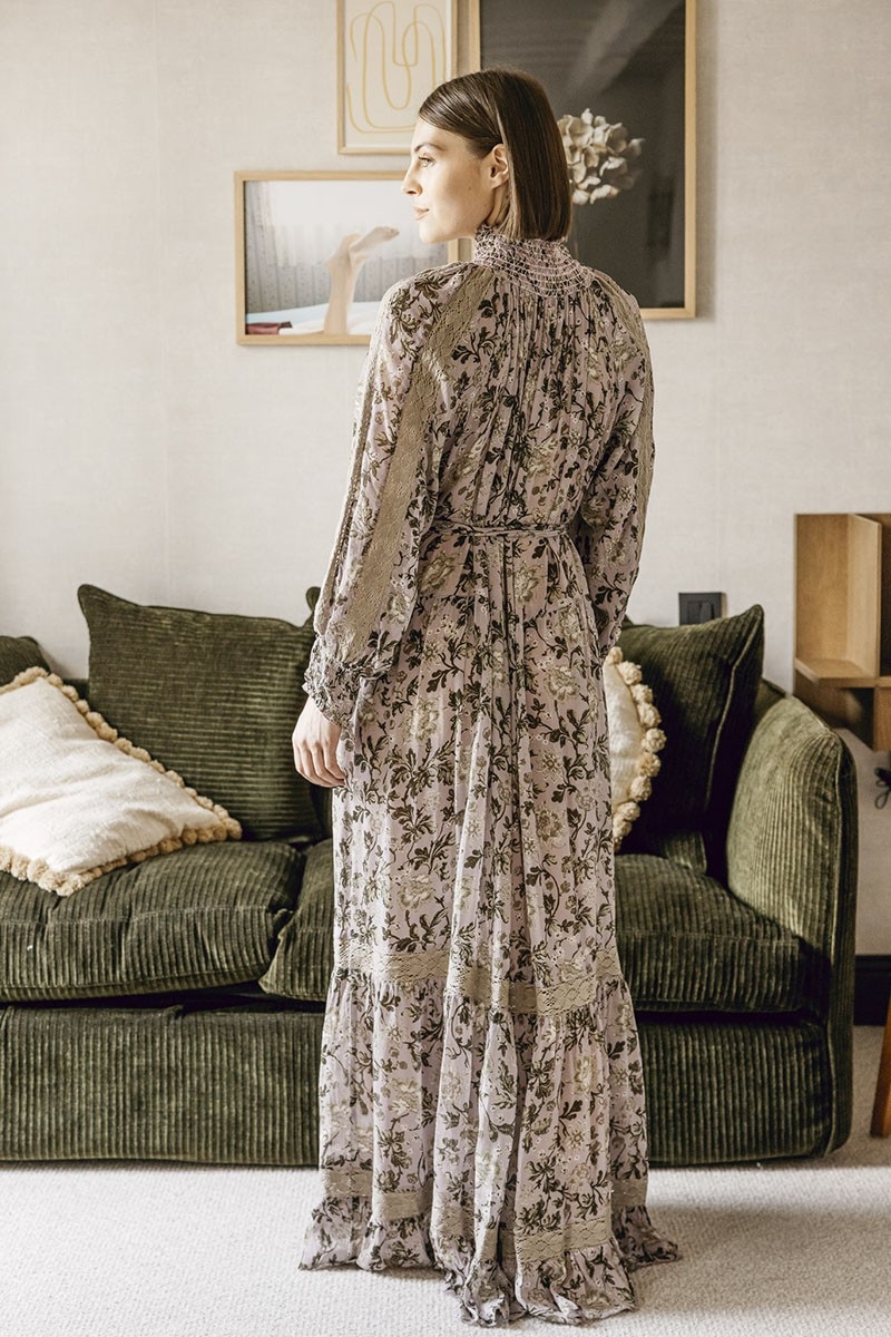 robe longue manche longue fleurie ADELE - Miss June