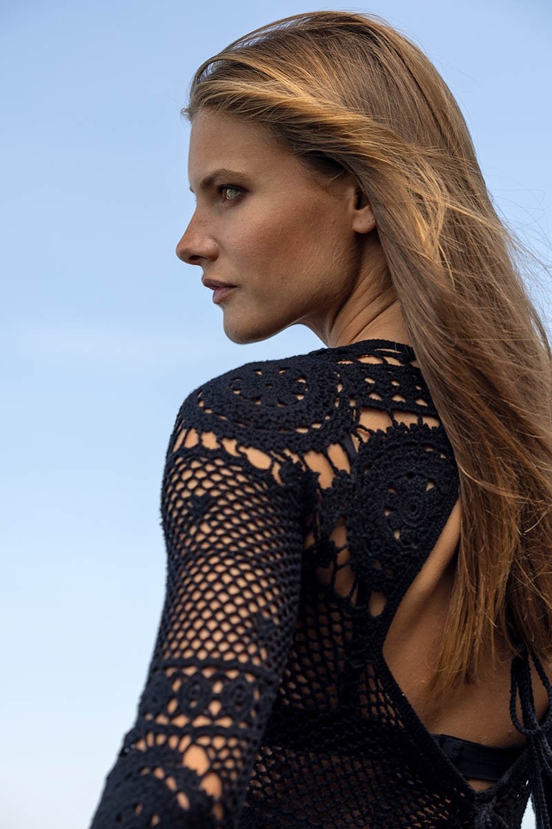 Vestido Longo Birkin - Preto - Crochê - Mangas Longas - Boho - Miss June Paris - 5