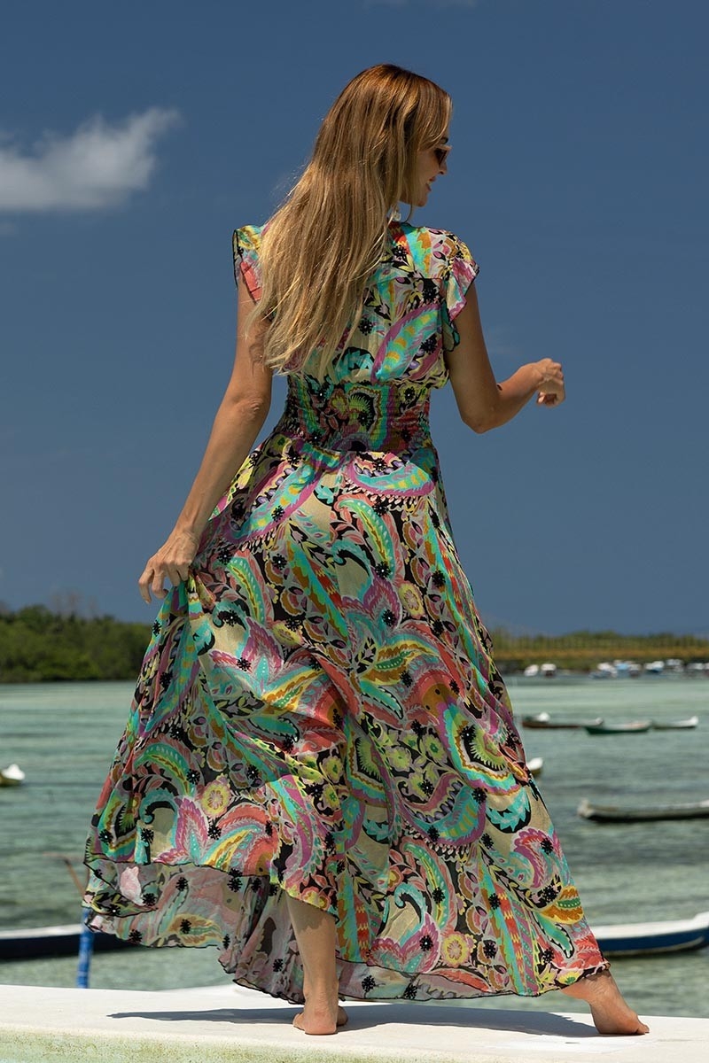 Vestido Largo Absinthe - Multicolor - Bohemio - Talla S/L - Miss June Paris - 4