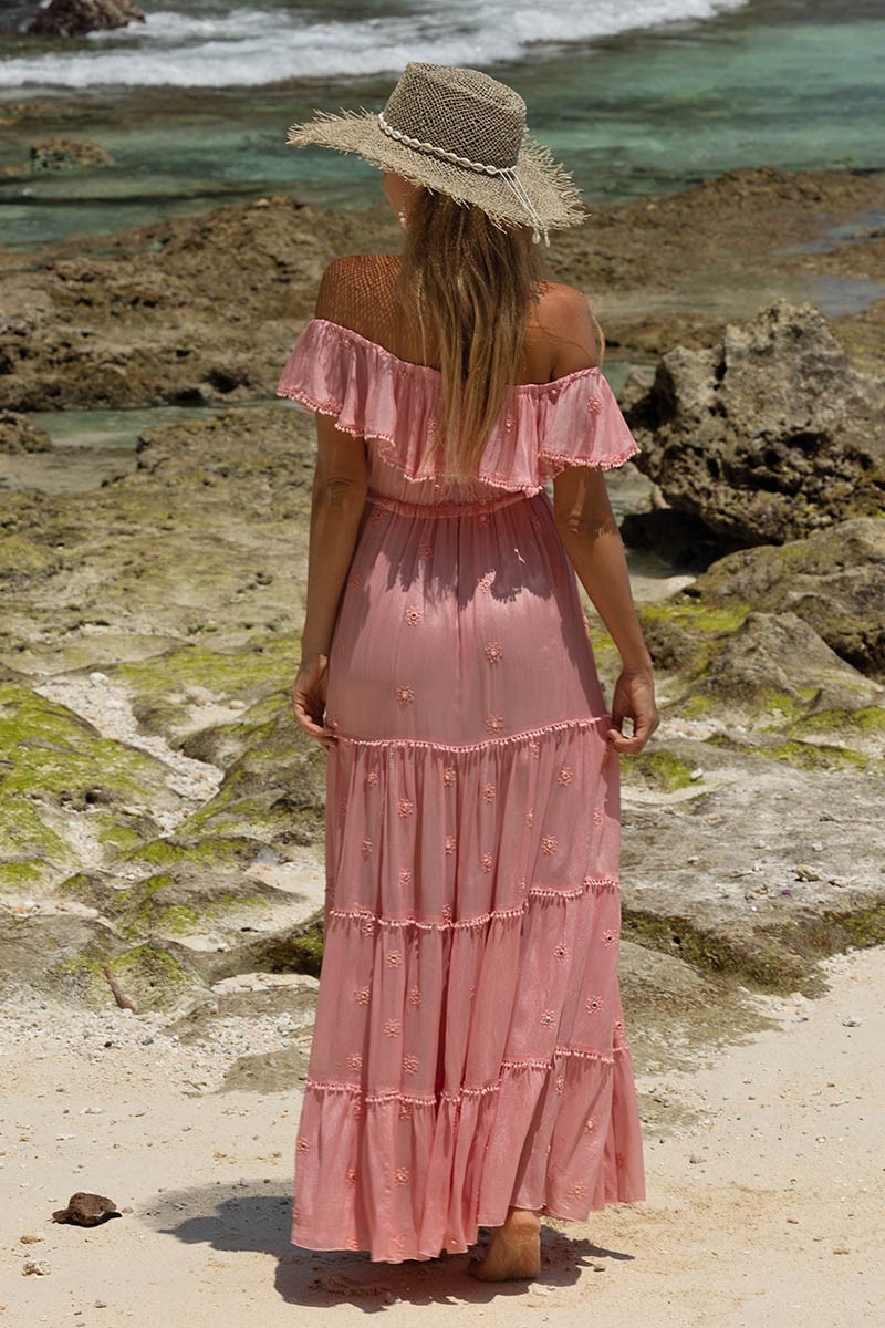 bohemian pink long dress KATE - Miss June