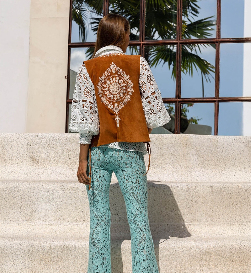 Calça Cece – Aqua – Crochê – Boêmio – Miss June Paris – 3