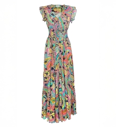 Vestido Longo Absinthe - Multicolorido - Boho - Tamanho S/L - Miss June Paris - 5
