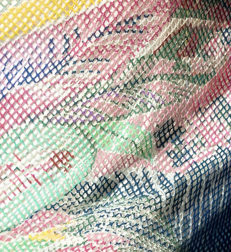 Vestido Longo Angeles - multicolorido - algodão crochê - decote em V - boêmio - Miss June Paris - 5