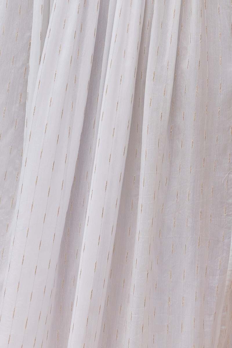 Vestido Longo Angie – branco – mangas compridas – decote em V – boêmio – cinto ajustável – Miss June Paris – 6