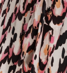 Long Caftan Roberta - multicolor - short sleeves - V-neck - boho style - Miss June Paris - 5